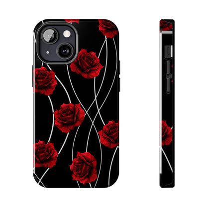 Dark Red Roses Tough Phone Case