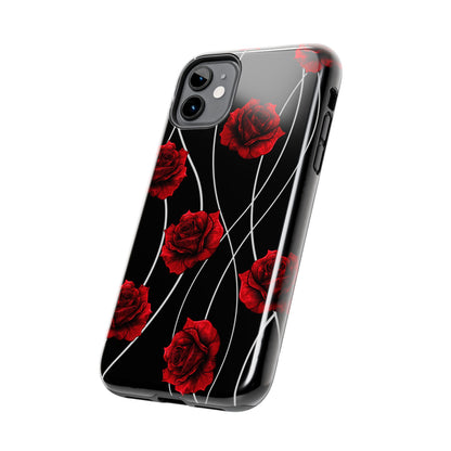Dark Red Roses Tough Phone Case
