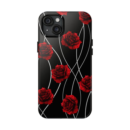 Dark Red Roses Tough Phone Case