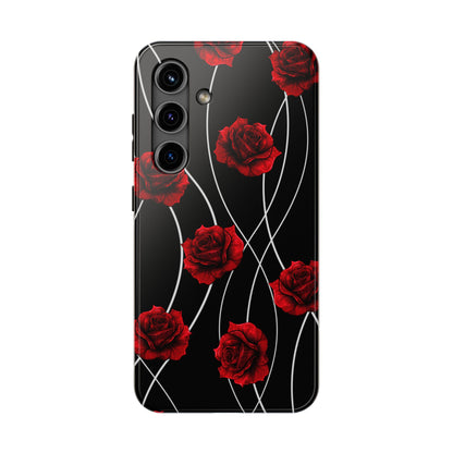 Dark Red Roses Tough Phone Case