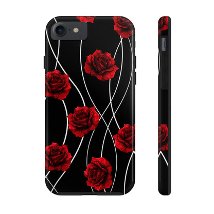 Dark Red Roses Tough Phone Case