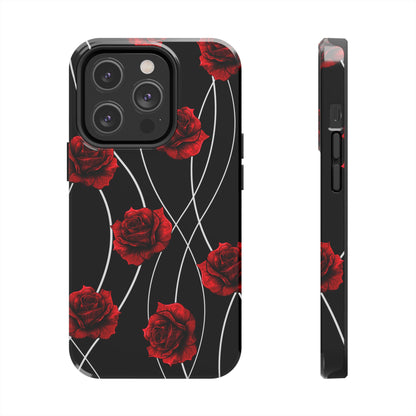 Dark Red Roses Tough Phone Case