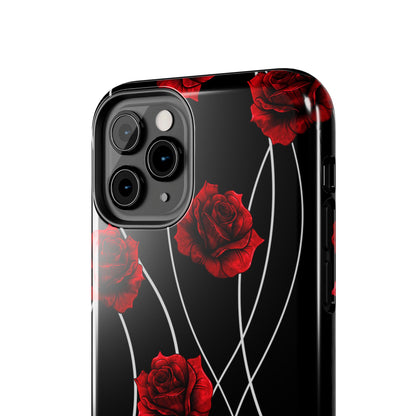 Dark Red Roses Tough Phone Case
