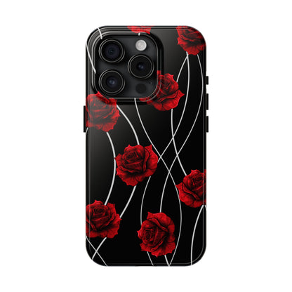 Dark Red Roses Tough Phone Case