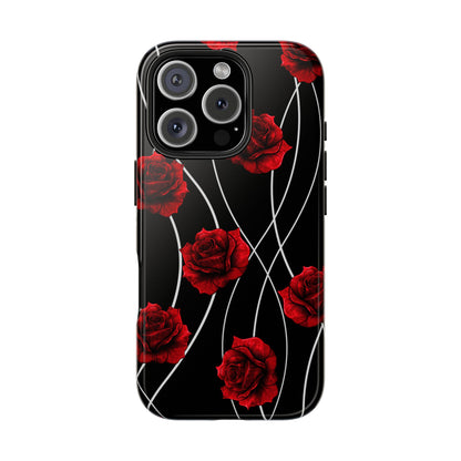 Dark Red Roses Tough Phone Case