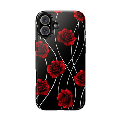 Dark Red Roses Tough Phone Case