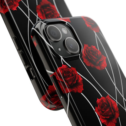 Dark Red Roses Tough Phone Case