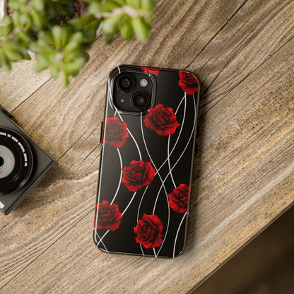 Dark Red Roses Tough Phone Case