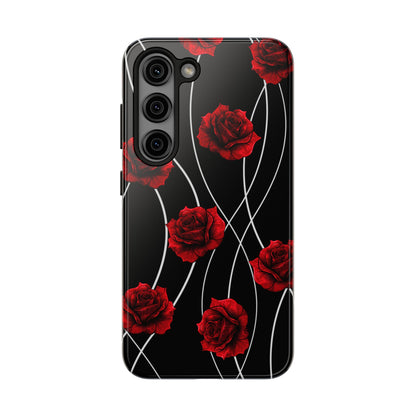 Dark Red Roses Tough Phone Case
