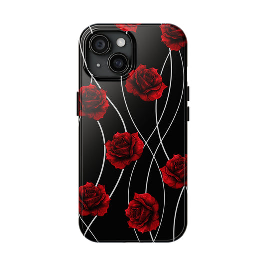 Dark Red Roses Tough Phone Case