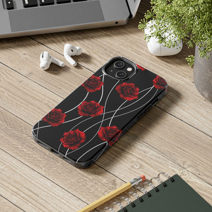 Dark Red Roses Tough Phone Case