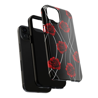 Dark Red Roses Tough Phone Case